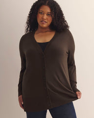 Responsible, Cotton-Blend Tunic Cardigan
