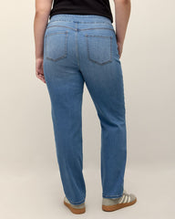 Petite, Savvy Fit Pull-On Straight-Leg Jeans - d/c JEANS