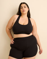 Ribbed Knit Bralette with V-Neck - ti Voglio