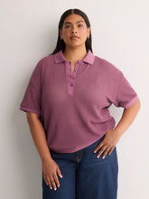 Crochet Waffle Polo Shirt - Active Zone