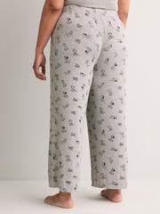 Grey Textured Knit Pyjama Pant with Dalmatian Print - Disney