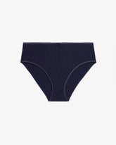 Navy Ribbed High-Cut Brief - ti Voglio