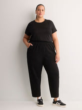 Black Pull-On Barrel-Leg Knit Jogger Pant - Active Zone