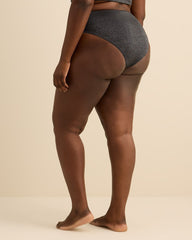 Shimmering Black Cheeky Swim Brief