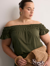 Responsible, Slight Swing Off-Shoulder Knit Top