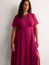 Fit-and-Flared Maxi Cocktail Dress - Addition Elle