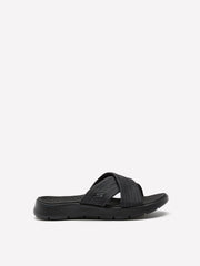 Wide Width, Go Walk Flex Crossband Slip-On Sandal - Skechers