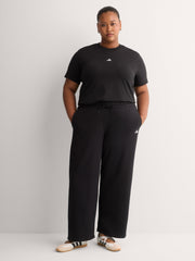 Black Essential Fleece Open-Hem Pant - adidas