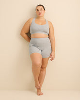 Heathered Ribbed Knit Boyshort - ti Voglio