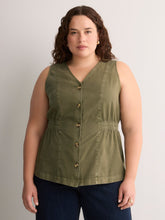Responsible, Fit and Flare Sleeveless V-Neck Vest Blouse