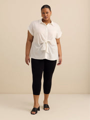 Responsible, Capri Legging with Crochet Trim Detail