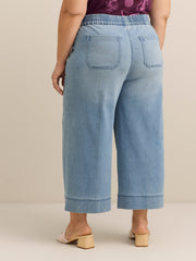 Cropped Wide-Leg Mid-Rise Jeans - d/C JEANS