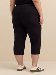 Solid Capri with Adjustable Waistband