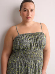Sleeveless Smocked Waist Maxi Dress - Addition Elle