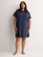 Printed Cotton Short-Sleeve Sleepshirt - tiVOGLIO