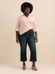 Mid-Rise Kick-Fit Flared Denim - Addition Elle