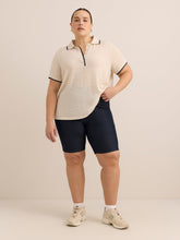 Blue Denim Knit Bike Short