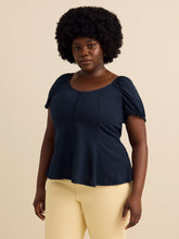 Flared Top with Puff Sleeves - Addition Elle