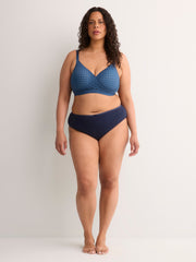Blue Dotted Wireless Padded Lounge Bra - Déesse Collection