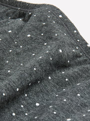 Dark Heather Grey High-Cut Dotted Cotton Brief - tiVOGLIO