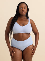 Wireless Unlined Cotton Bra with Picot Trim - ti Voglio