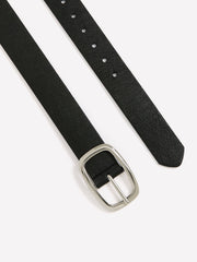 Black Leather Denim Belt