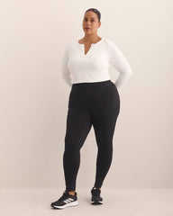Responsible, Black Legging with Pockets - Active Zone