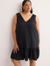 Sleeveless V-Neck Pull-On Swing Dress