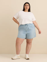 Mid-Rise Knit-Like Denim Shorts - d/C Jeans