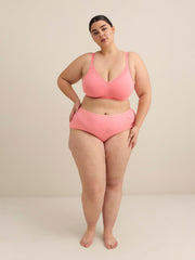 Pink Cotton Full Brief with Strawberry Placement Print - ti Voglio