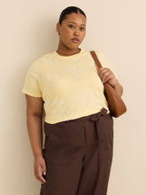 Crewneck Top with Crochet Details