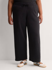 Black Essential Fleece Open-Hem Pant - adidas