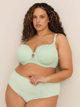 Aqua Underwire Padded T-Shirt Bra with Mesh Inserts - Déesse Collection
