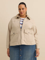 Cotton Blend Barn Jacket