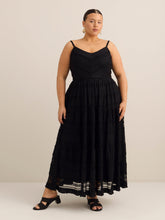 Sleeveless V-Neck Lace Maxi Dress - Addition Elle