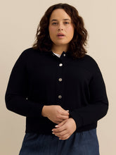 Neoprene Bomber Knit Top with Shirt Collar
