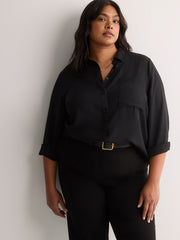 Silky Buttoned Down Tunic
