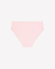 High-Cut Pink Ribbed Knit Brief - ti Voglio