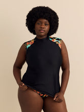 Black Tropical Cap-Sleeve Exhale Rashguard - Body Glove