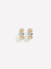 Small Silver and Golden Hoop Earrings