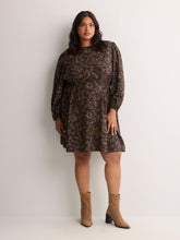 Long-Sleeve Fit-and-Flare Dress
