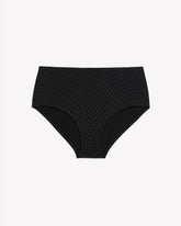 Black Dotted Cotton Full Brief - ti Voglio