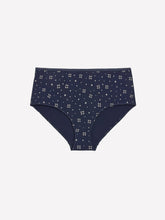Blue Cotton Full Brief with Heart and Clover Print - tiVOGLIO