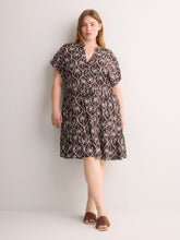 Responsible, Short Dolman-Sleeve Tiered Popover Dress