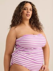 Violet Striped Rushing Tube Tankini Top