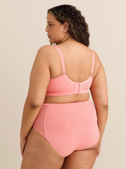 Pink Wireless Padded Pointelle Lounge Bra - Déesse Collection