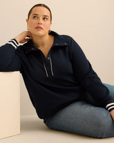 Mock-Neck Fleece Sweater