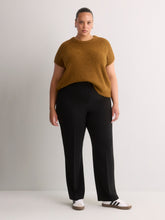 Black Straight-Leg City Pant