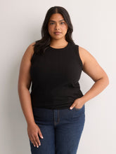 Ribbed Knit Fitted Tank Top