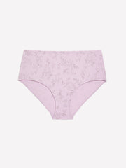 Lavender Floral Cotton Full Brief - ti Voglio